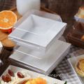 White Cardboard Disposable Pastry Box Sandwich Cake Box